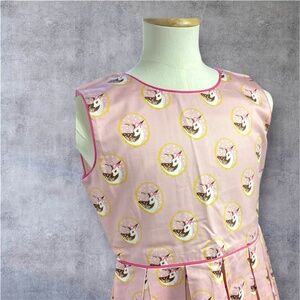 Rachel Riley Fawn Pleated dress, powder pink, size 10y